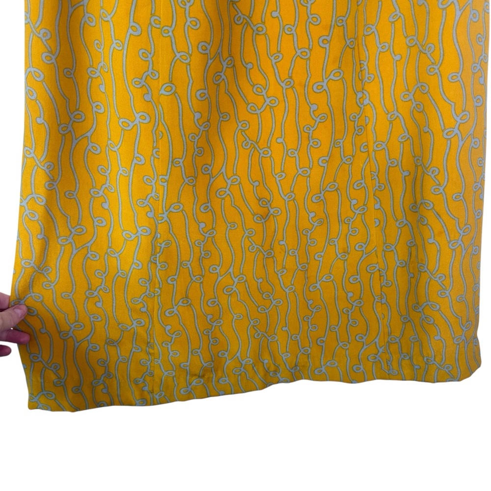 Anthropologie Girls from Savoy Take Action Mini Dress 2 Gold Yellow 100% Silk - Picture 4 of 16